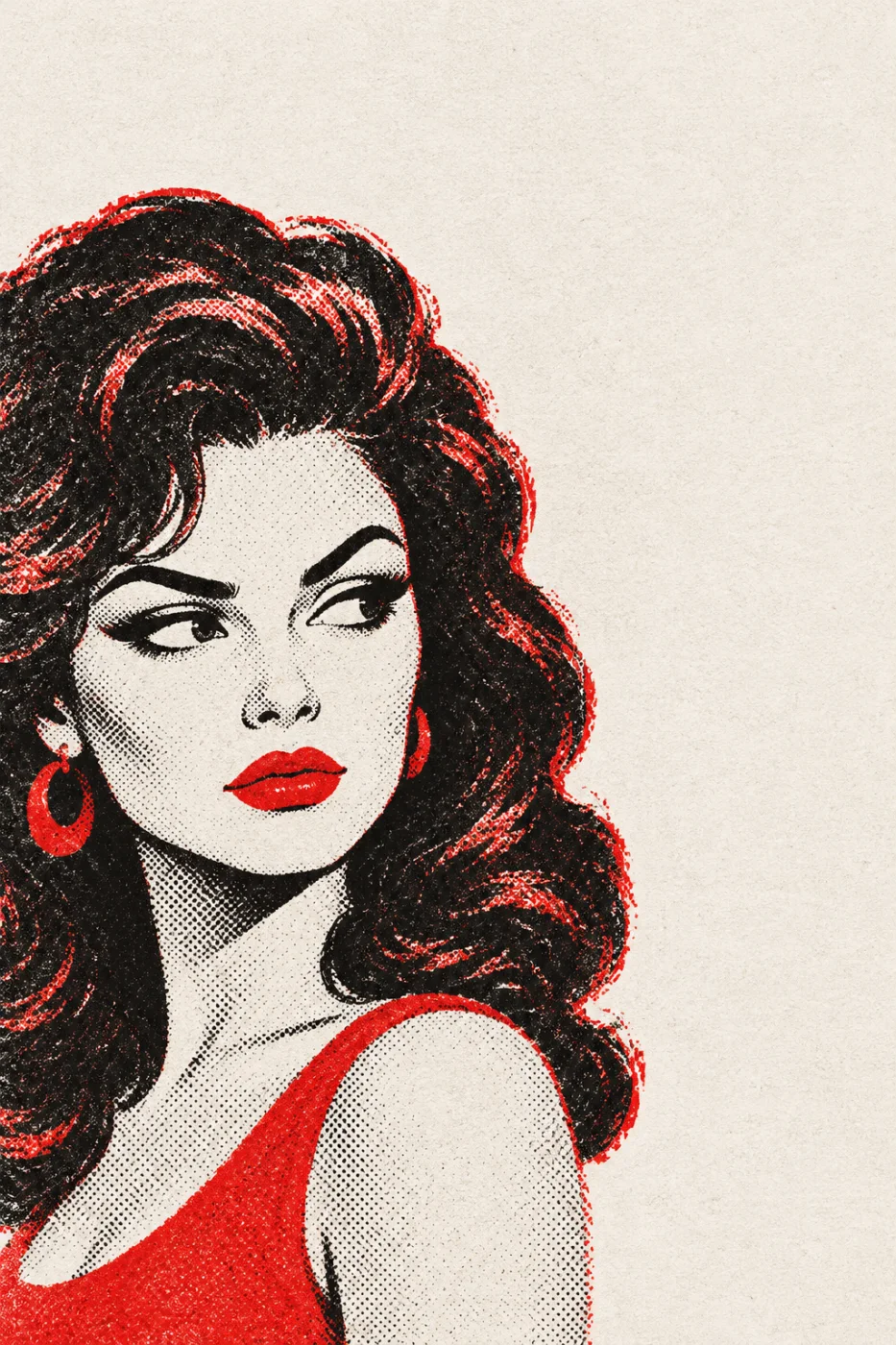 Risograph pop art print: I'm fluent in sarcasm and bad decisions.