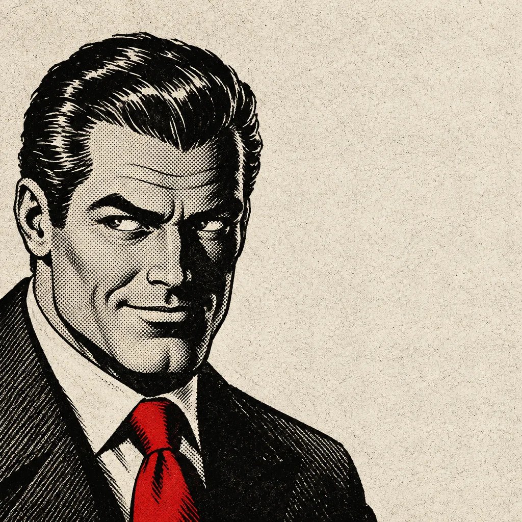 Pulp Noir pop art print: I clocked in mentally at noon.